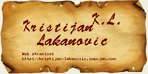 Kristijan Lakanović vizit kartica